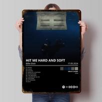 Billie Eilish - Hit Me Hard and Soft Tinplate Posters Customizable Wall Art Retro Vintage Metal Signs for Home Room Custom Plate 20X30CM