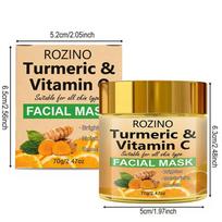 Instant Lift Turmeric Vitamin C Facial Mask, Deeply Moisturizing, Smooths Fine Lines, Tightens and Lifts, Designed for Coarse Pores and Loose Skin 50g