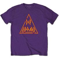 Men's Def Leppard Classic Triangle Logo Slim Fit T-shirt XX-Large Purple S