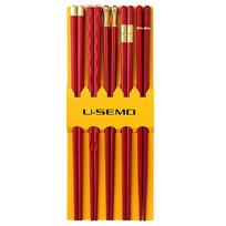 Healthy Japanese Hotel Restaurant Non-Slip Sushi Chopsticks Zinc Zinc Alloy Chopsticks Kitchen Tool Tableware raudona