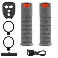 2 Pieces USB USBPowered Turn Warning Control Handlebar Grip High Visibility Light pilka spalva