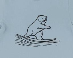 Polar Bear Cub Surfing Shirt , Unisex, Animal Lover Shirt, Funny Animal T-shirt, Gifts For Him, Gifts for Her XL