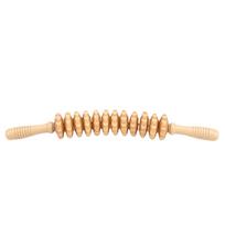 Wooden Cellulite Massage Roller Curved 12 Rollers Muscle Relaxation Handheld Fascia Tool for Legs and Thighs Original Color