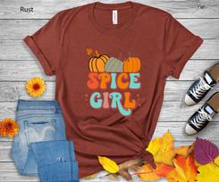 Spice Girl Pumpkin T-Shirt | Retro Fall Graphic Tee M