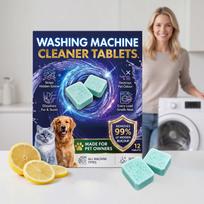 Washing Machine Cleaner Tablets For Pet Odor And Lint Removal Deep Clean Top Load And Front Load Washer One Size