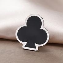 Dawapara Playing Card Enamel Brooch Pin Stainless Steel Women Brooches Poker Punk Accessories for Backpack Hat Jacket
