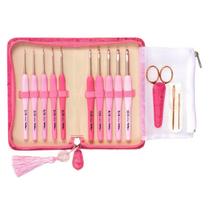 Tulip ETIMO Rose Crochet Hook Set with Grip TER-001 rožinė