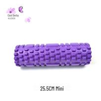 33cm EVA Foam Hollow Yoga Column Massage Roller for Muscle Relaxation 25.5cm Mini violetinė