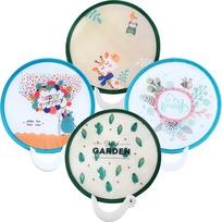 Folding Fan Small Cartoon Fans Bulk Round Hand Summer Foldable Japanese with Handle Handheld 21.00X21.00X1.00CM