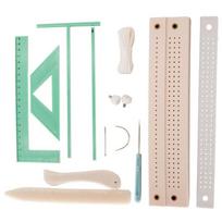 Knygų surišimo rinkiniai Knygų surišimo liniuočių rinkinys su surišimo įrankiu Surišimo aksesuarų rinkinys Scrapbooking įrankis T formos liniuotė Tarpiklis 1 beige