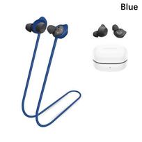 Anti-Lost Strap For Galaxy Buds FE Earbuds Strap Earphones Holder Rope Cable Headset Silicone Neck String Lanyard mėlyna
