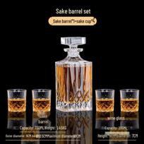 Premium Crystal Glass Whiskey Decanter Set