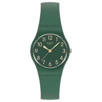 SWATCH Quartz Movement 30m Water Resistance Unisex Watch 25mm Green Dial Biomimetic Plastic Watch Case LG130 Green Dial gray