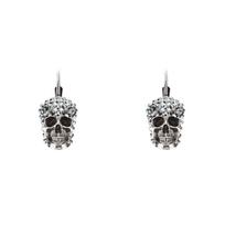 Alexander McQueen Minimalist Skull Earrings Unisex earrings Silver 582699J160Y1177 Silver,F gray