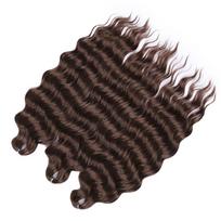 Anna Hair Synthetic Loose Deep Wave Braiding Hair Extensions 24 Inch Water Wave Braid Hair Dark Brown Twist Crochet Curly Hair 24inches