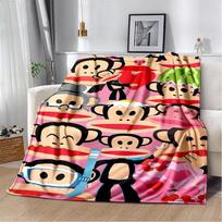 P-Paul Frank-k Flannel Portable Blanket for Children's Picnic in Living Room Bedroom Sofa Bed Ideal Birthday Gift 75x90cm