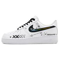 Nike Air Force 1 Spausdinta kolekcija 2.0 Lengvi žemi krepšinio/riedlenčių batai Unisex Juodi Balti CW2288-111(Team241-2.0) 40