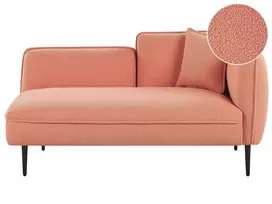 Dešininė gulto sofa CHEVANNES Boucle persiko spalvos