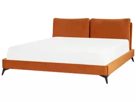 Veliūrinė lova MELLE 180 x 200 cm oranžinė