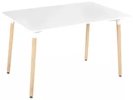 Valgomojo stalas NEWBERRY baltas 120 cm x 80 cm