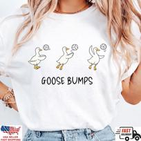 Funny Goose Bumps Shirt Cute Goose Volleyball Cartoon Tee Gift XXXL