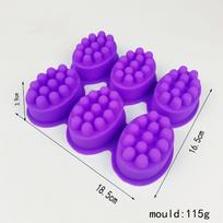 Silikoninės muilo formelės „Pasidaryk pats“ rankų darbo masažo terapijos muilo gamybos įrankiai 3D ovalo formos eterinių aliejų aromaterapijos dervos amatai formelė