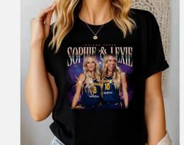 Lexie Hull  Sophie Cunningham Retro Vintage T-Shirt Indiana Fever Step Sisters XXXXL