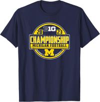 Michigan Wolverines Big Ten Championship 2023 Football T-Shirt L