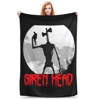Siren Head 1 Blankets Soft Warm Flannel Throw Blanket Plush for Bed Living room Picnic Travel Home Couch Size: 75*100cm, Weight: 230 GSM