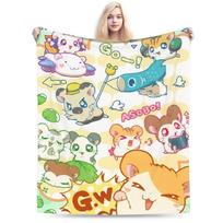 Mielas Hamtaro pledas Super minkštas Mėtomasis pledas Žiemos Studentams Sofa Kėdė Lova Gatvės Trend Antklodė 130cmx150cm