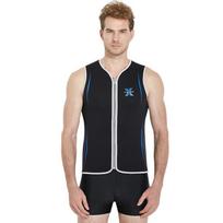 3mm Neoprene Wetsuit Vest Diving Snorkeling Surfing Warmth Protection Mens Front-Zip Shorty Medium juoda