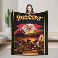 Heroquest kortų žaidimo flanelinis pledas Retro kortų šiltas pledas lauko iškylai Naujoviškas lovatiesė sofos lovos užvalkalas 80x120cm(31x47inch)