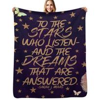 Dreamers Throw Blanket Luxurious Soft Fuzzy Blanket for Sofa Bed Size: 75*100cm, Weight: 230 GSM