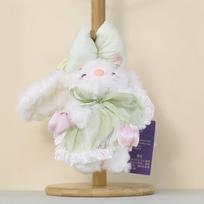 Plush Bunny Keychain With Tulip Flower Design For Kids And Adults LightGreenBunny