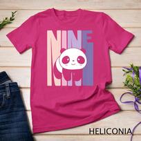 Kids 9 Year Old Cute Panda Birthday Girl 9th B-day T-Shirt Unisex T-shirt 3 4XL