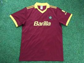 92-94 Roma vintage jersey Waller, Falcao, Gianni Totti debut 91-92 Roma home and away S