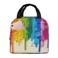 Rainbow Drip Lunch Bags Insulated Bento Box Lunch Tote Leakproof Picnic Bags Thermal Bag for Woman Kids Travel One Size