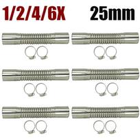1/2/4/6X 15cm Car Air Parking Heater Exhaust Pipe 2 Clamps Fuel Tank Exhaust Pipe Hose Tube Stainless Steel for Diesel Heater 1X