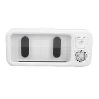 Shower Phone Holder Bluetooth Speaker 360 Degree Adjustable Water Proof Touch Screen Shower Phone Case White