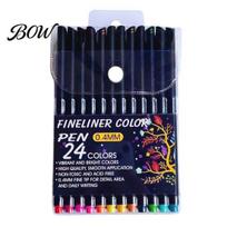 Colored Fineliner Marker Set Fine Point Pen, 0.4mm Ultra-fine Needle Tip, Waterproof Quick-drying Ink Coloring Pens Drawing Set, for Professional 12