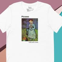 Child with a Dove T-Shirt | Pablo Picasso | Fine Arts Gift S gray
