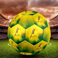1PC Neymar Brilliant Finisher size 5 soccer ball PrahaIndoor Soccer Ball Colorful All Ages Machine Stitched PVC Competition Ready Durable High-Bounce