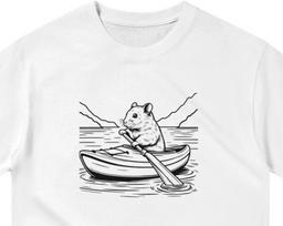Hamster Kayaking Shirt ,Unisex, Animal Lover Shirt, Funny Animal T-shirt, Gifts For Him, Gifts for Her S