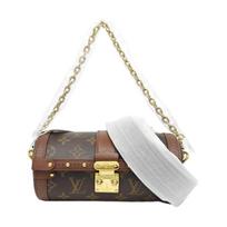 [Pre-Owned] Papillon Trunk Monogram Chain S-Lock Closure Coated Canvas With Leather Trim Shoulder Bag - Very Good #1DQ7JTI ONE SIZE