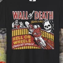 Hell on Wheels T-shirt: Motorcycle Daredevil Circus Retro Graphic Comfort Colors XL