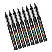 Soft Tip Watercolor Markers Highlighter Drawing Pen-8 black