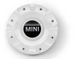 BMW MINI R50 R52 2001-2008 m. Ratų centro stebulės dangtelis sidabrinės spalvos originalus 36131512574