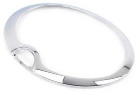 BMW MINI R52 kairės pusės chromuotas priekinių žibintų apdailos žiedas originalus 63126917837