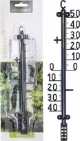 ProGarden Lauko termometras juodas 25 cm - skaidri skalė - vidaus ir lauko matavimams
