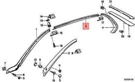 Bmw 7 E23 Zierleiste Regenrinne Dach Rec Originalus 51131848796